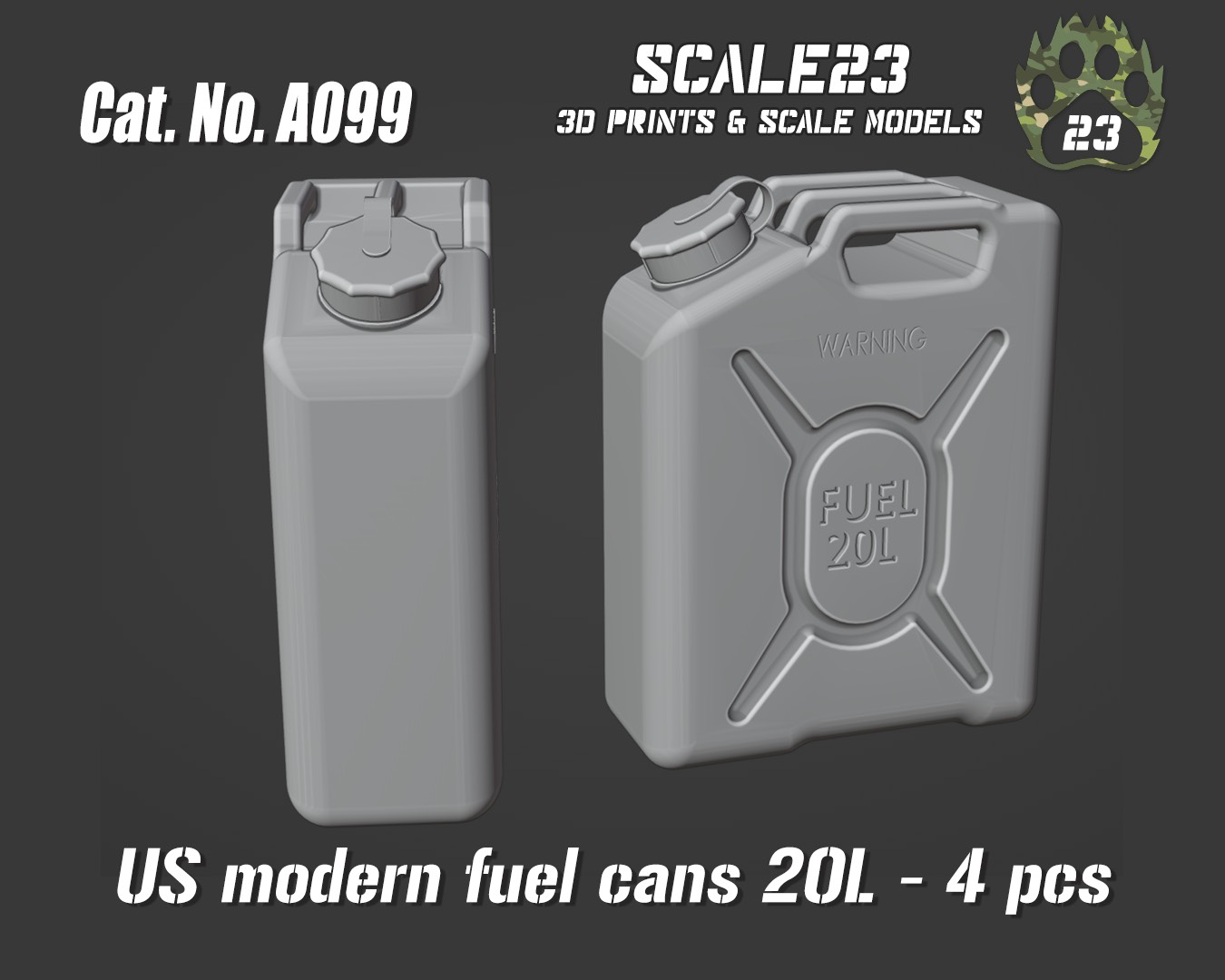 U.S. fuel can 20L - modern (4pc) - Click Image to Close
