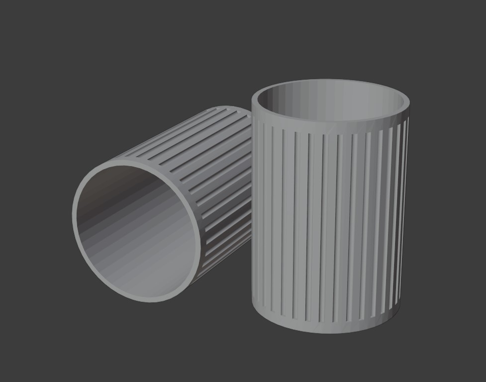 Open trash can (2pc)