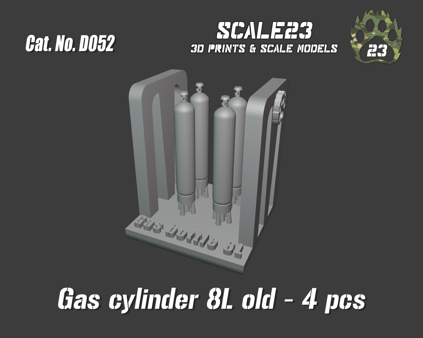 Gas cylinder 8L - old (4pc) - Click Image to Close