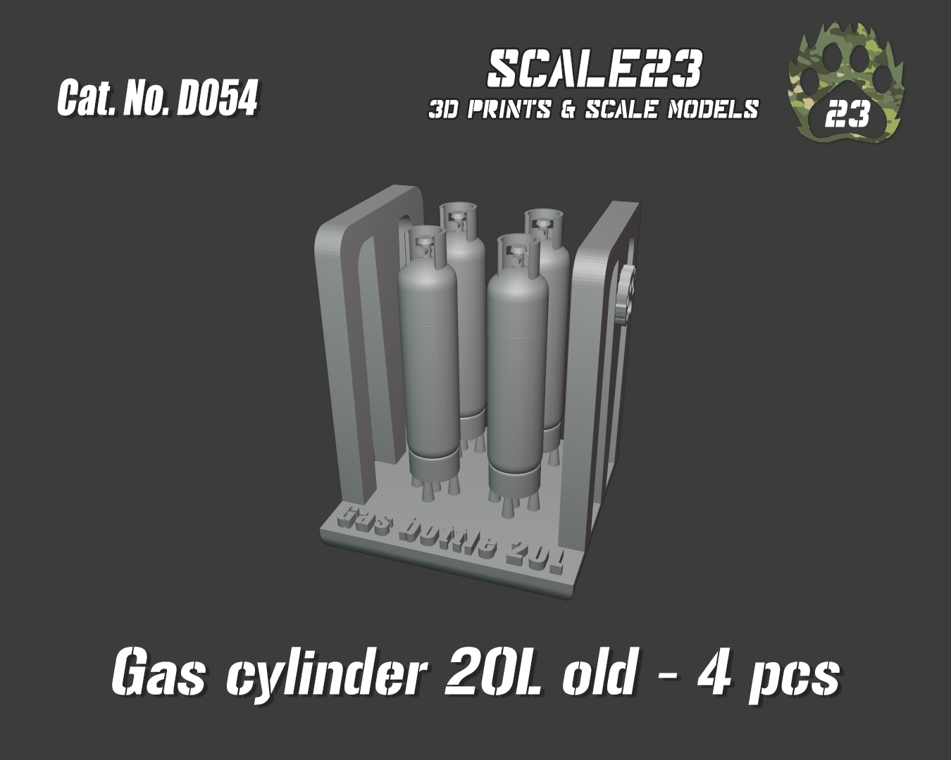 Gas cylinder 20L - old (4pc)