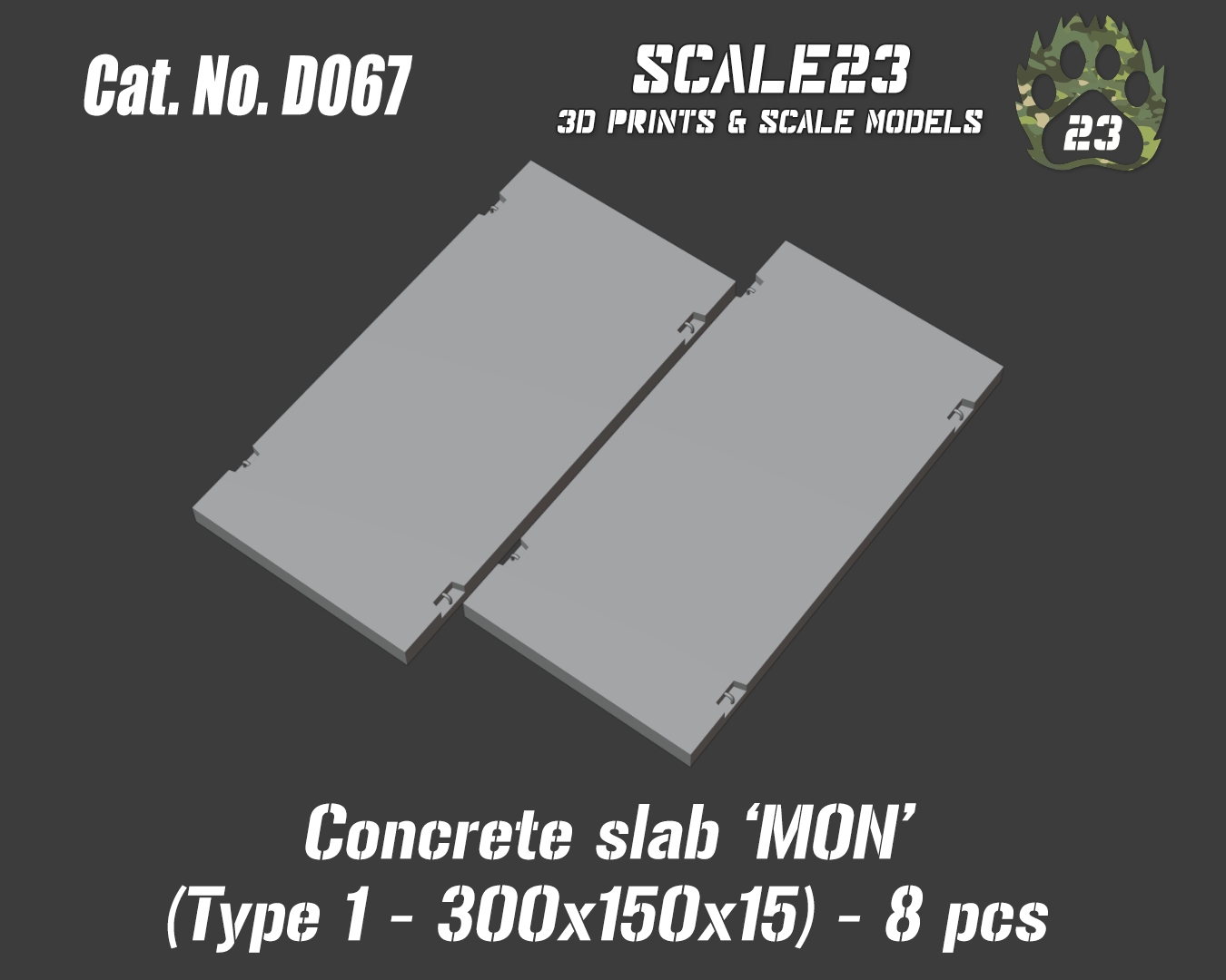 Concrete slab MON 300x150x15 - type 1 (8pc)