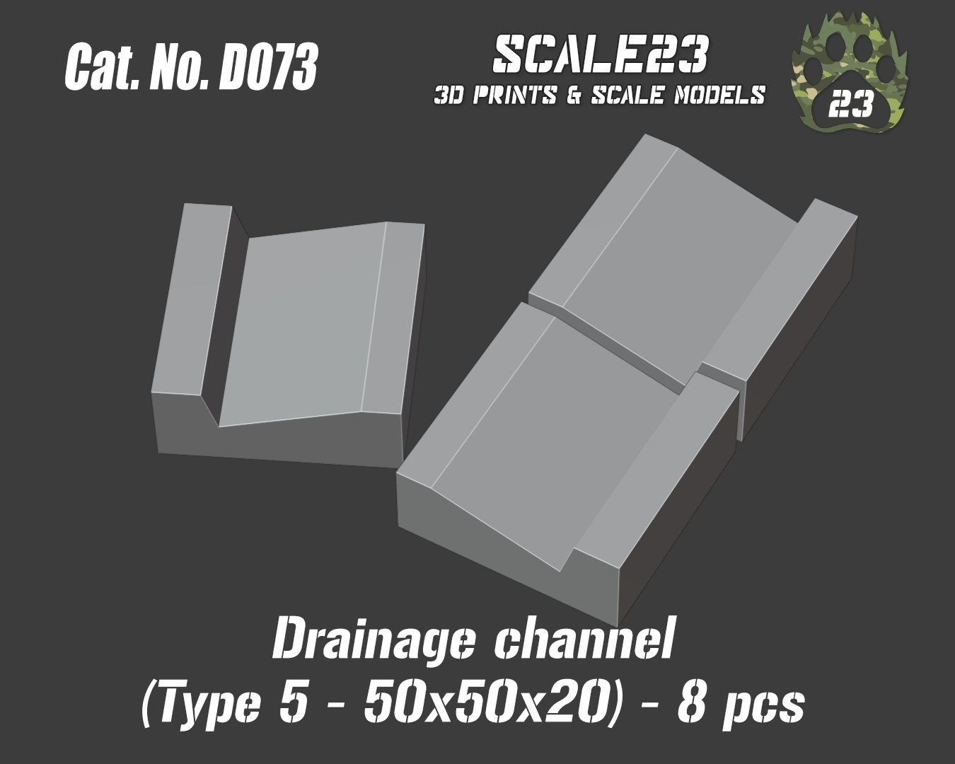 Drainage channel 50x50x20 (8pc)