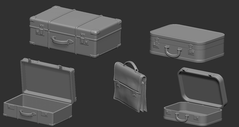 Suitcases & briefcase (5pc)