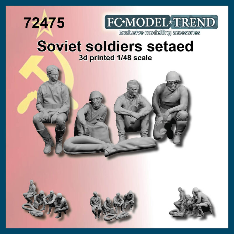 WW2 Soviet soldiers - seated