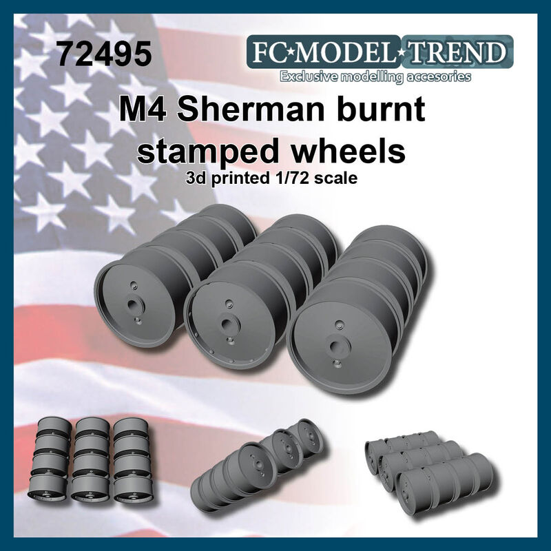 M4 Sherman burnt stamped wheels