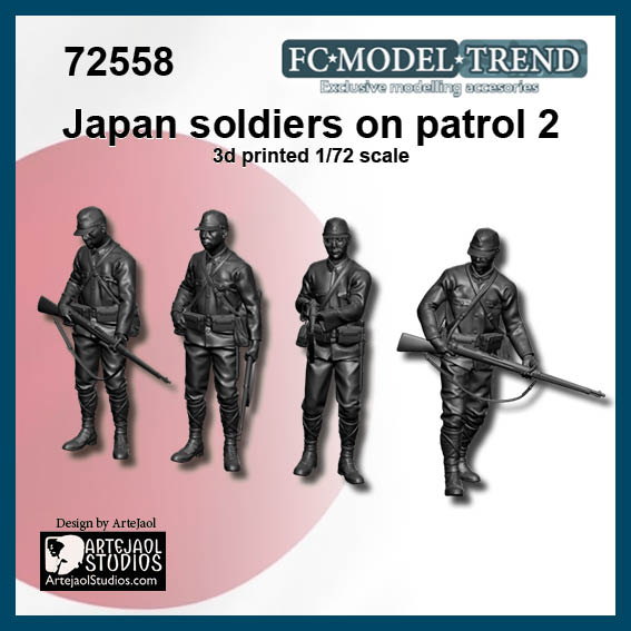 WW2 Japanese soldiers patrol - set 2