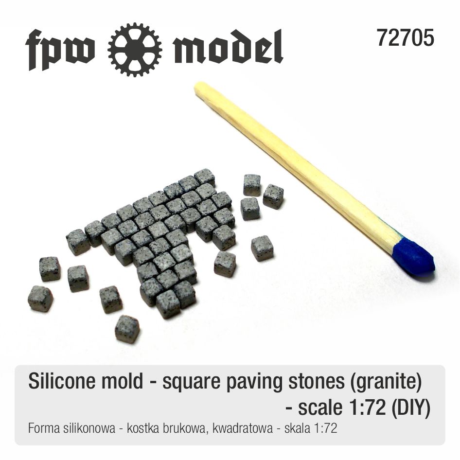 Silicone mould - square paving stones