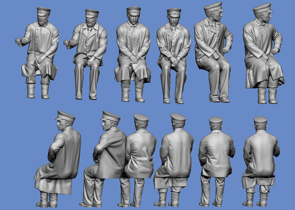Civilians - early 20ct - railway workers - set 2 - Click Image to Close
