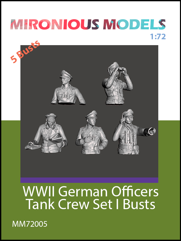 WW2 German Tank Crew Officers - busts - Click Image to Close