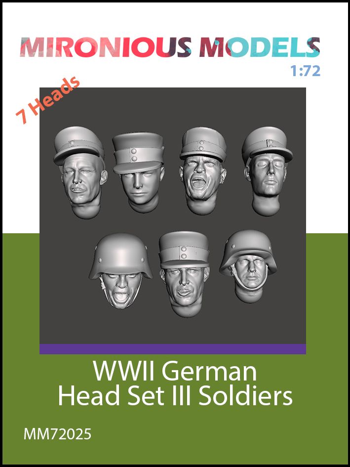 WW2 German Soldiers Heads - set 3 - Click Image to Close