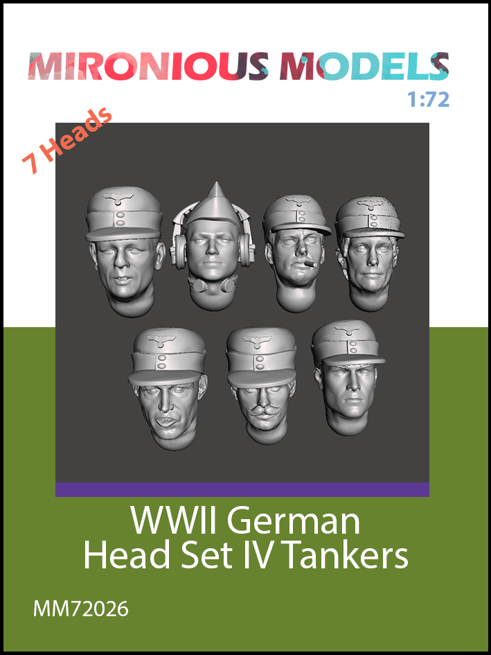 WW2 German Soldiers Heads - set 4 - Click Image to Close