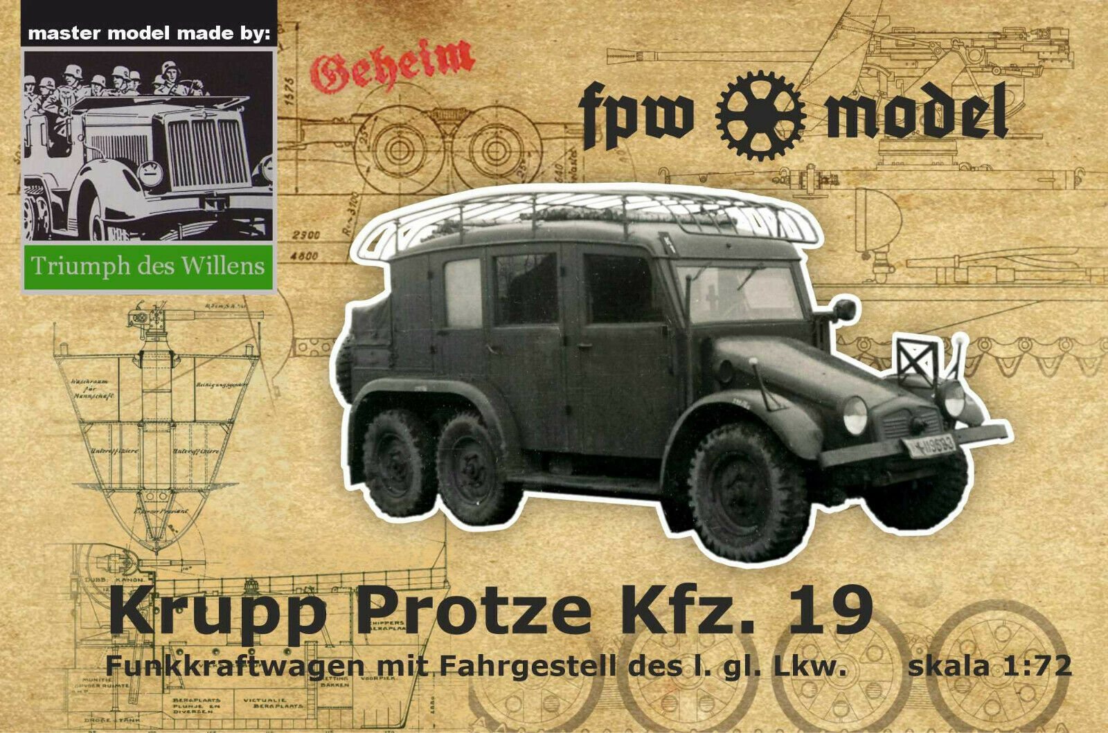 Krupp Protze Kfz.19 Funkkraftwagen - Click Image to Close