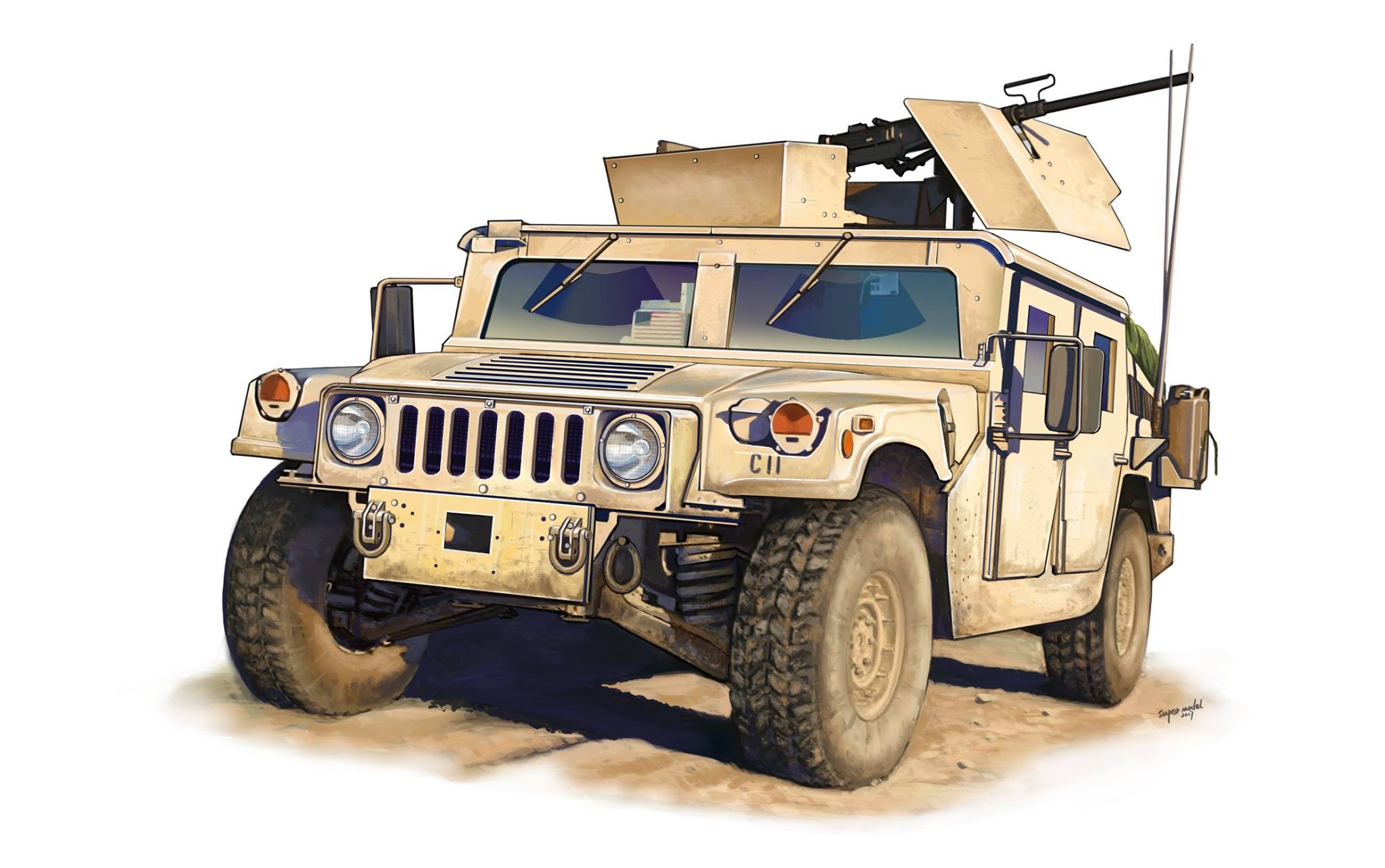 M1114 HMMWV with GPK turret - Click Image to Close