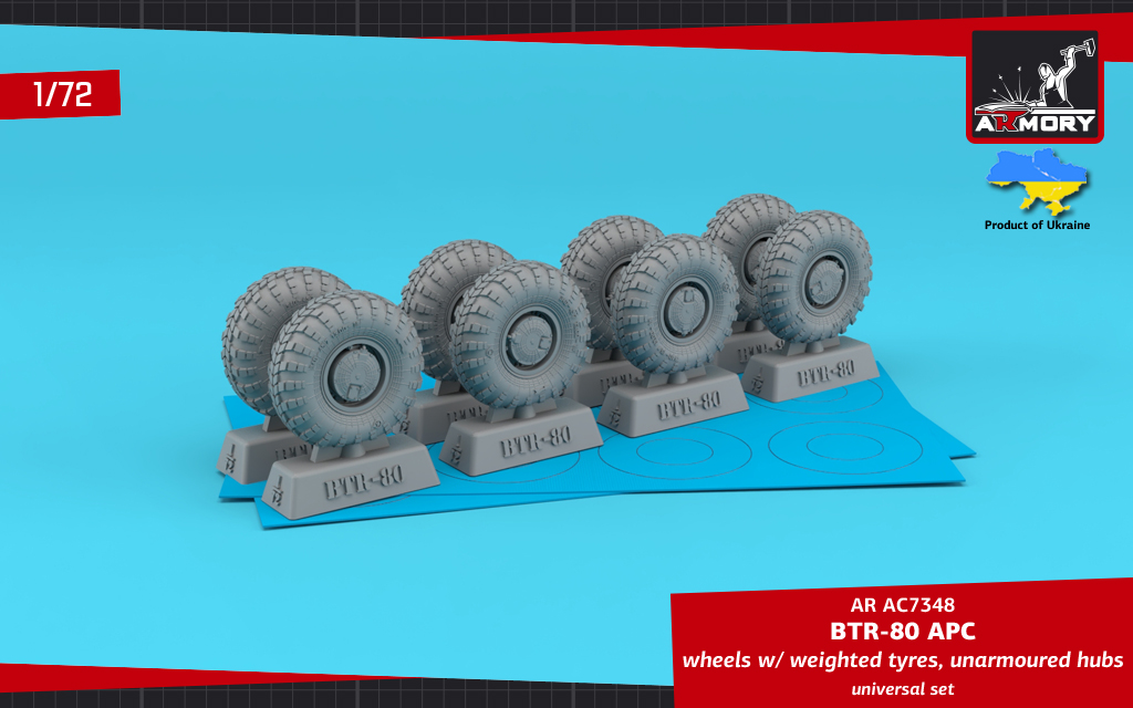 BTR-80 wheels with weighted tyres KI-80