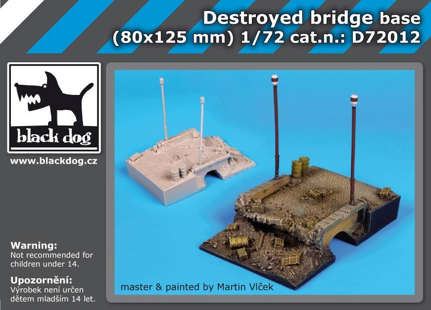 Destroyed bridge base