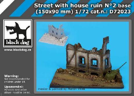 Street with house ruin base no.2 (150x90 mm) - Click Image to Close