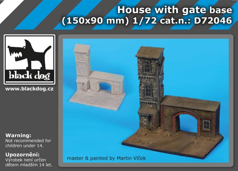 House with gate base (150x90 mm)
