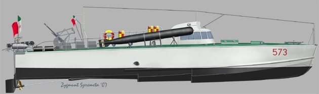 Italian Motorboat M.A.S. 573 - Click Image to Close