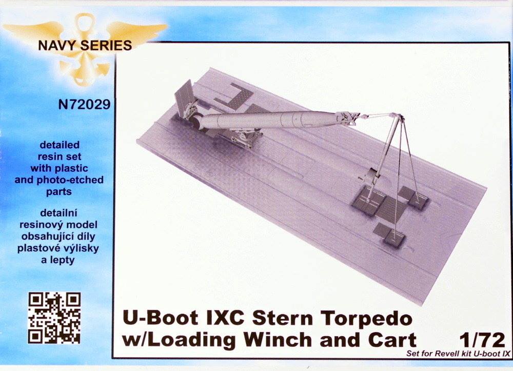 U-Boot typ IXC Stern Torpedo with Loading Winch & Cart (REV) - Click Image to Close