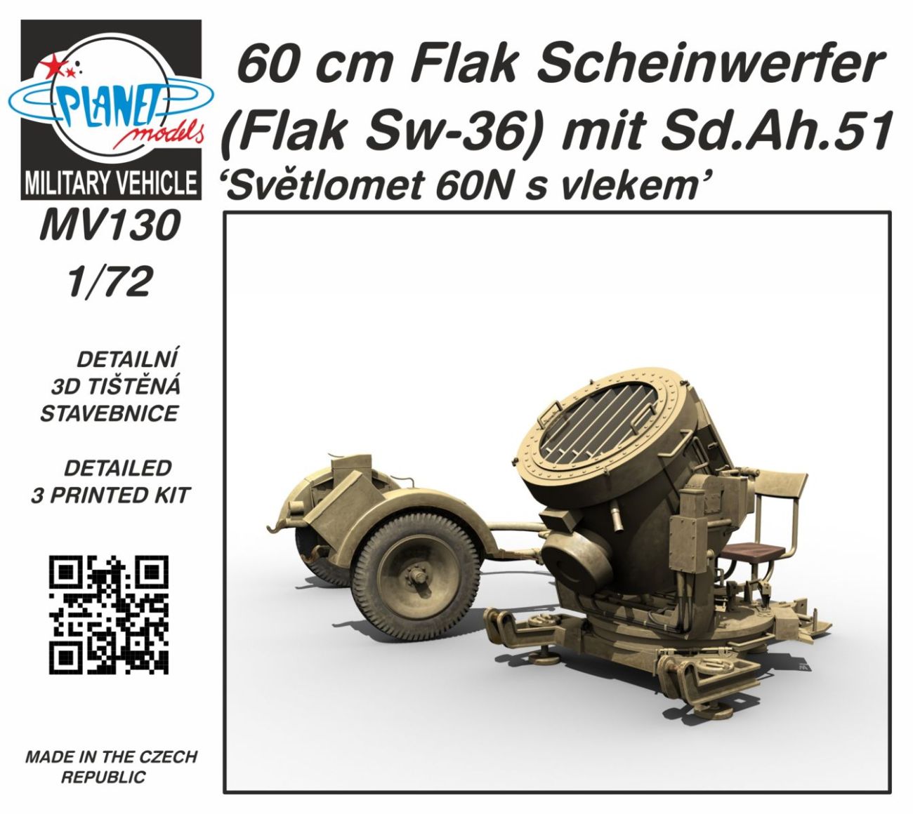 60cm Flak Scheinwerfer (Flak Sw-36) mit Sd.Ah.51