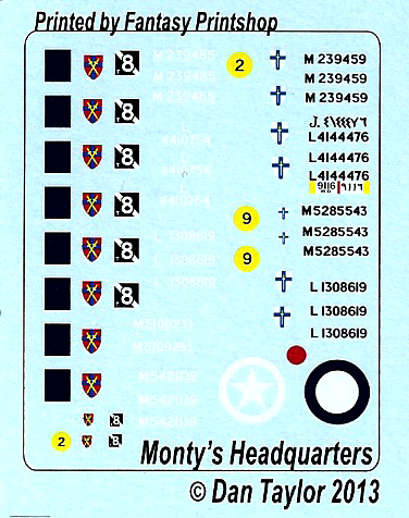 Monty's Headquarters markings