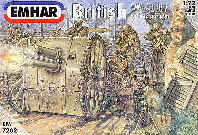 WW1 British artillery & 18 pounder gun - Click Image to Close