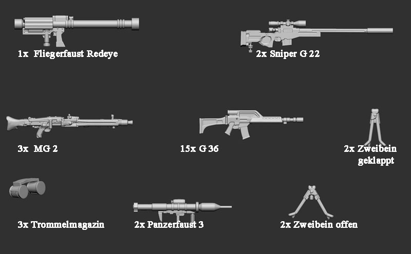 Cold War - Bundeswehr weapons - set 2 - Click Image to Close