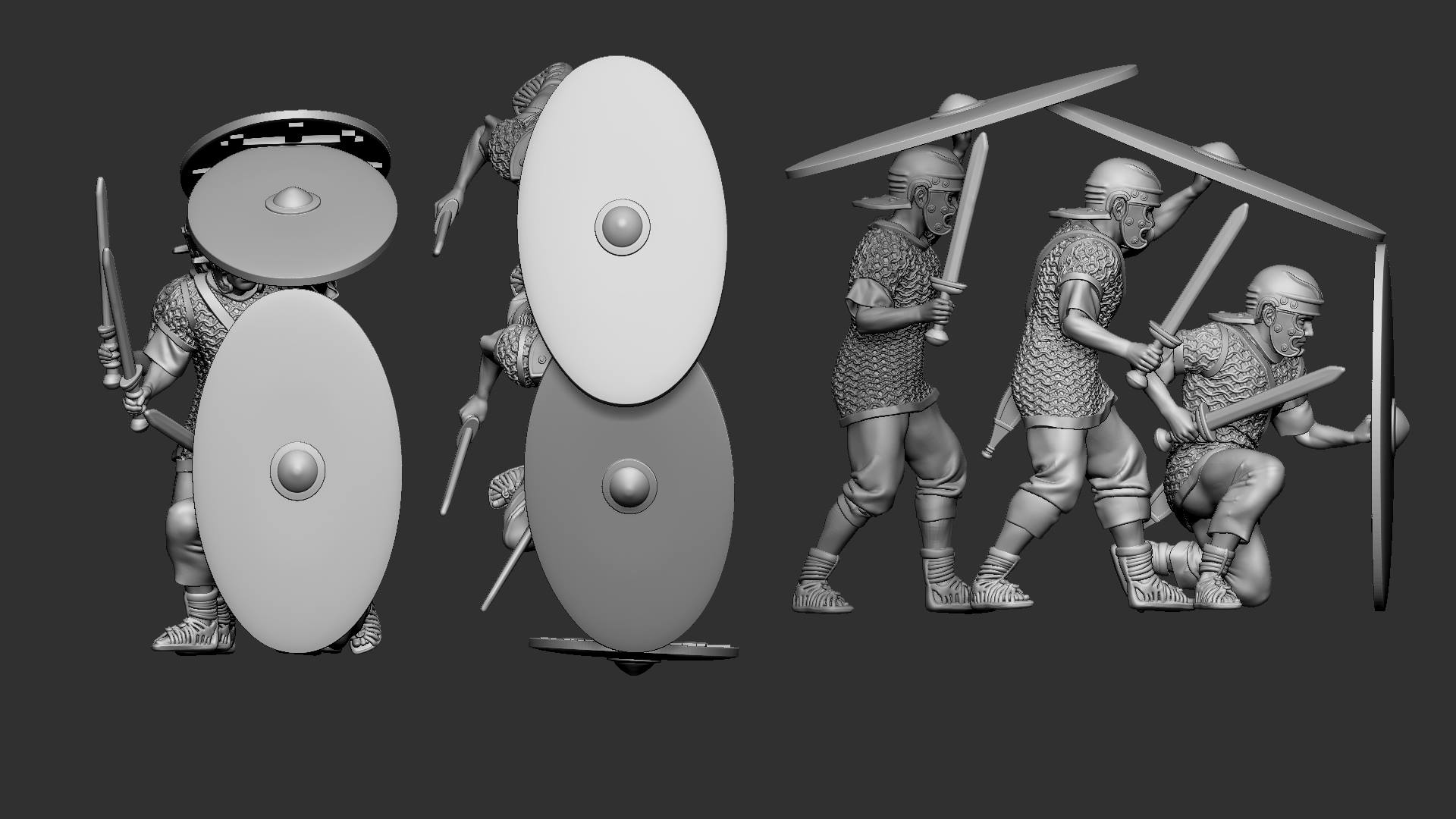 Roman Auxiliary Infantry with gladius - shieldwall