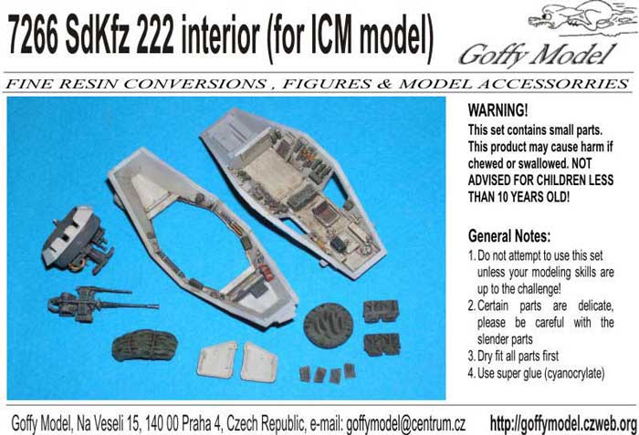 Sd.Kfz. 222 Interior Set (ICM)