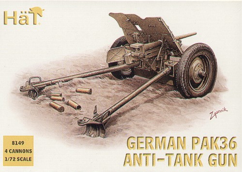 German 3.7cm Pak36 AT gun with DAK crew (4 guns included)
