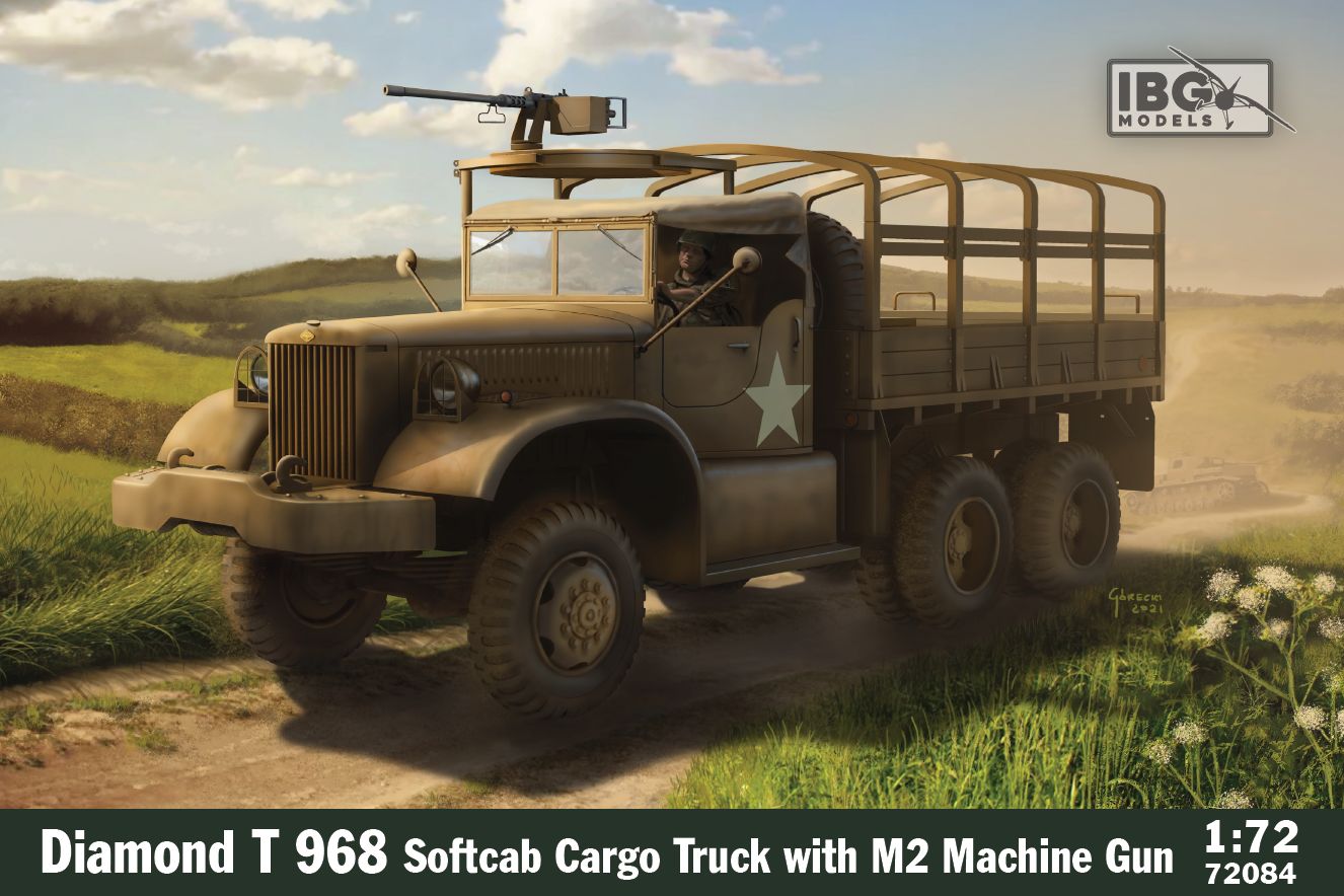 Diamond T 968 soft cab cargo truck with 0.5cal M2