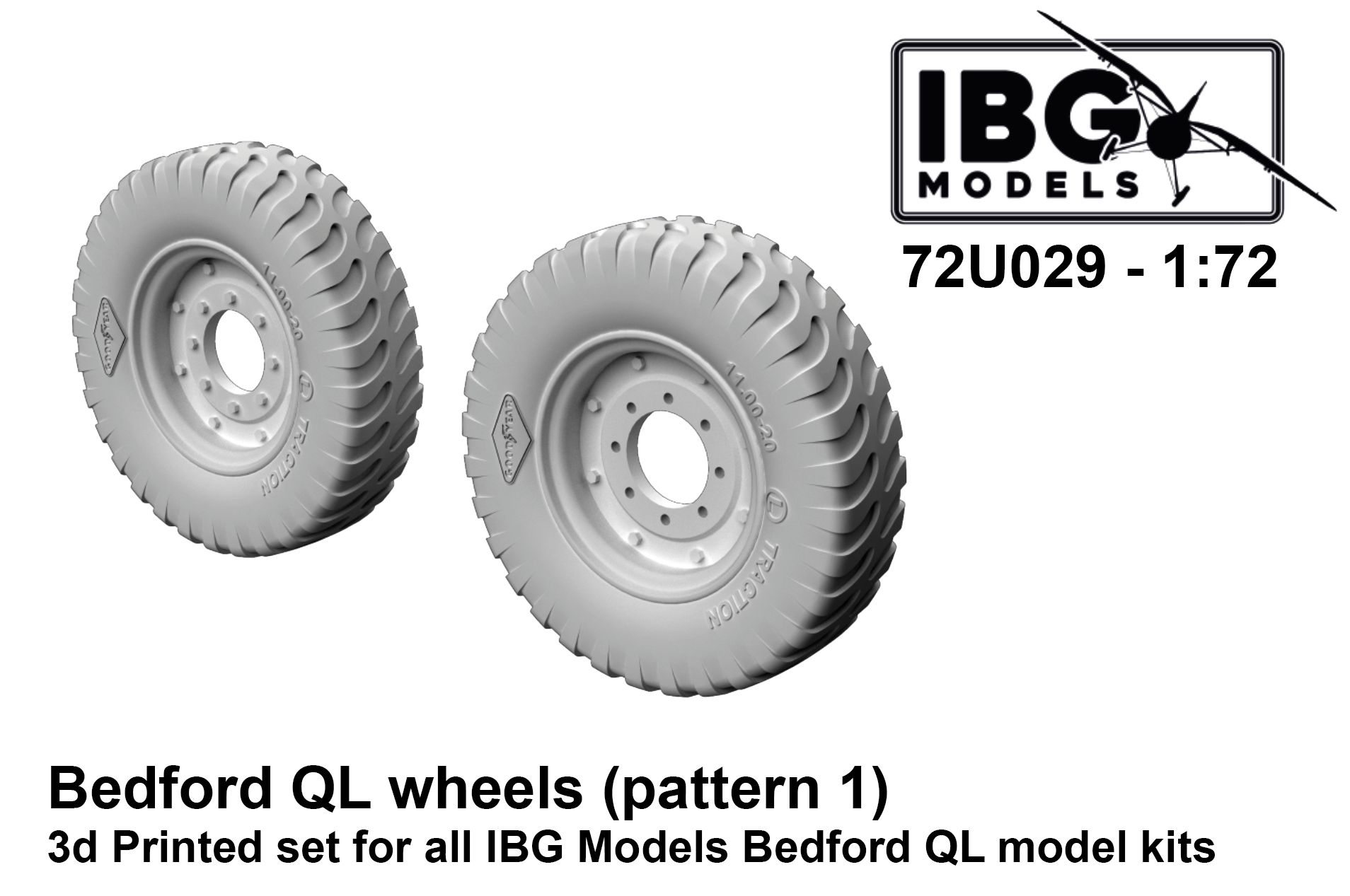 Bedford QL wheels - pattern 1 (IBG)