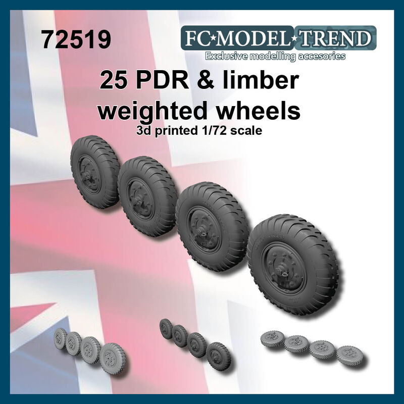 25 PDR gun & limber weighted wheels - Click Image to Close