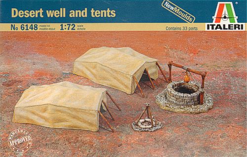 Desert well & tents - Click Image to Close