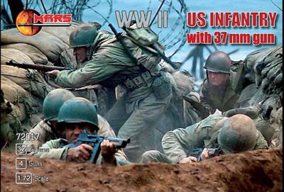 US Infantry WWII with 37mm gun