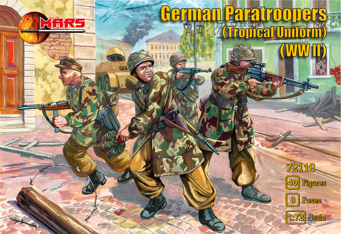 WW2 German Paratroopers in tropical uniform - Click Image to Close