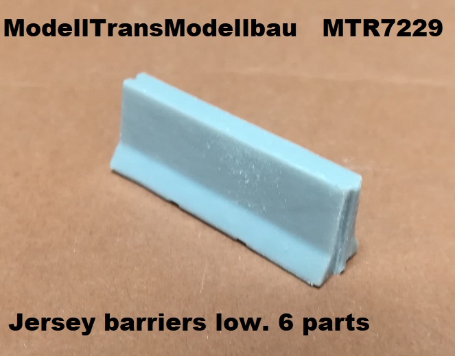 Jersey barrier - low (6pc) - Click Image to Close