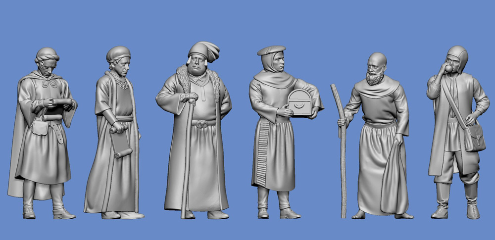 Medieval Townsfolk - set I - Click Image to Close