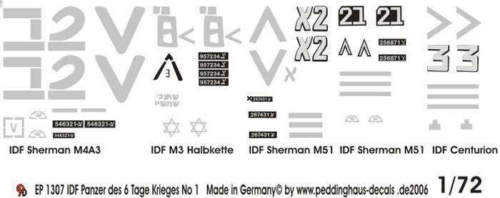 IDF AFV Markings - Set 1 - Click Image to Close