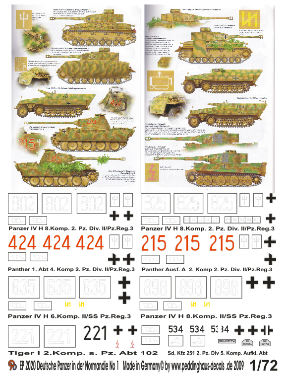 German Panzers in Normandy - set 1 - Click Image to Close