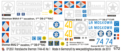 French Shermans 1944-45 - set 1