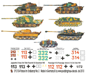 Peddinghaus 2104 1/72 Panzer im Endkampf No 2 