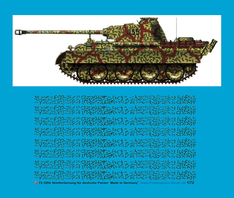 Stripe camouflage for German tanks