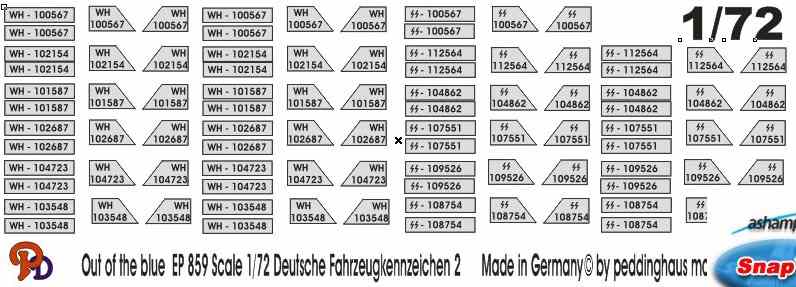 German WW2 Licence Plates No.2 - Click Image to Close