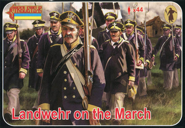 Napoleonic Prussian Landwehr on the March - Click Image to Close