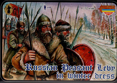 Russian Medieval Peasant Levy in winter dress