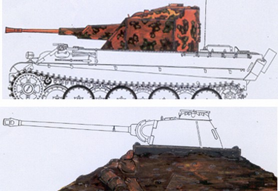 Panther Flakzwilling 44 conv.+ turret bunker - Click Image to Close