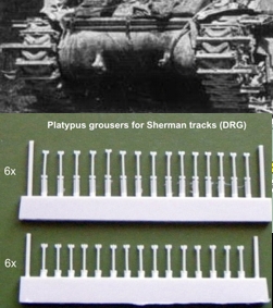 Platypus grousers for Sherman tracks (DRG) - Click Image to Close