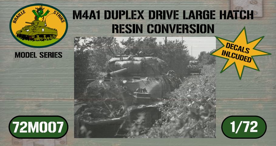 Sherman M4A1 Duplex Drive large hatch hull (HEL)