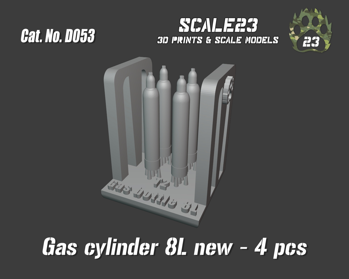 Gas cylinder 8L - new (4pc)